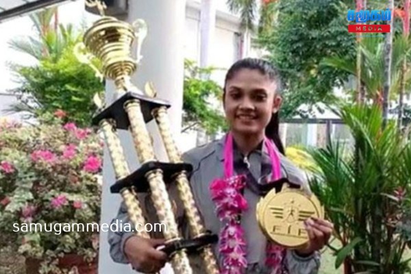 சிங்கப்பூரில் நடைபெற்ற உலக சம்பியன்ஷிப் போட்டியில் தங்கப்பதக்கம் வென்ற இலங்கை பெண்! SamugamMedia 
